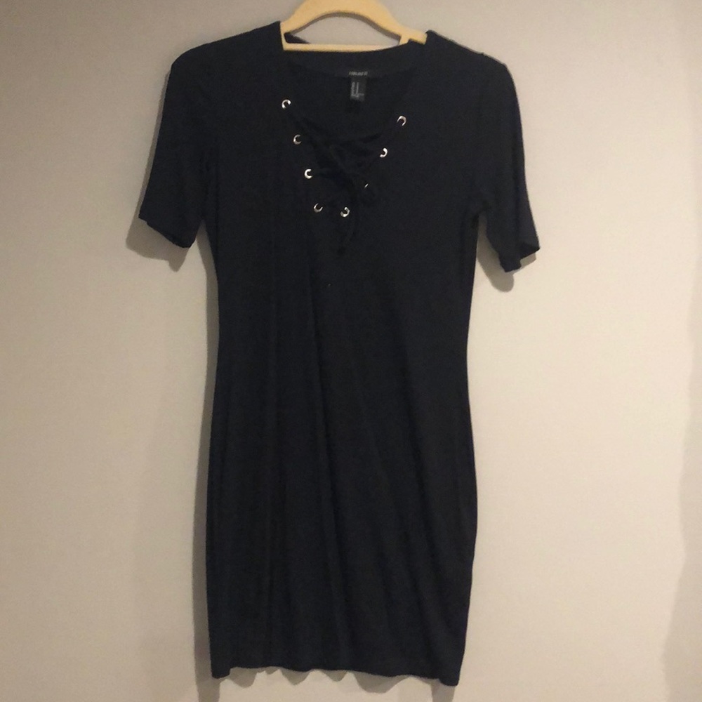 Forever21 lace up body body con dress